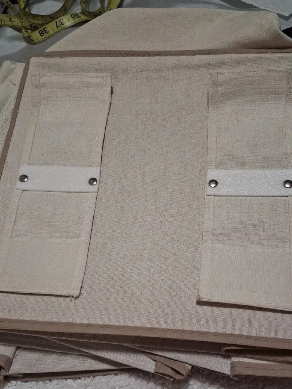 Hanging 7-Shelf Canvas Organizer in Cream
